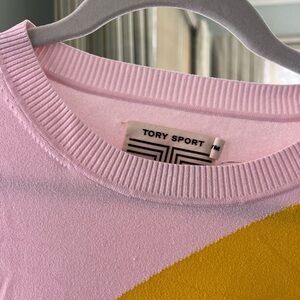 Tory Sport Pink and Yellow Sweater